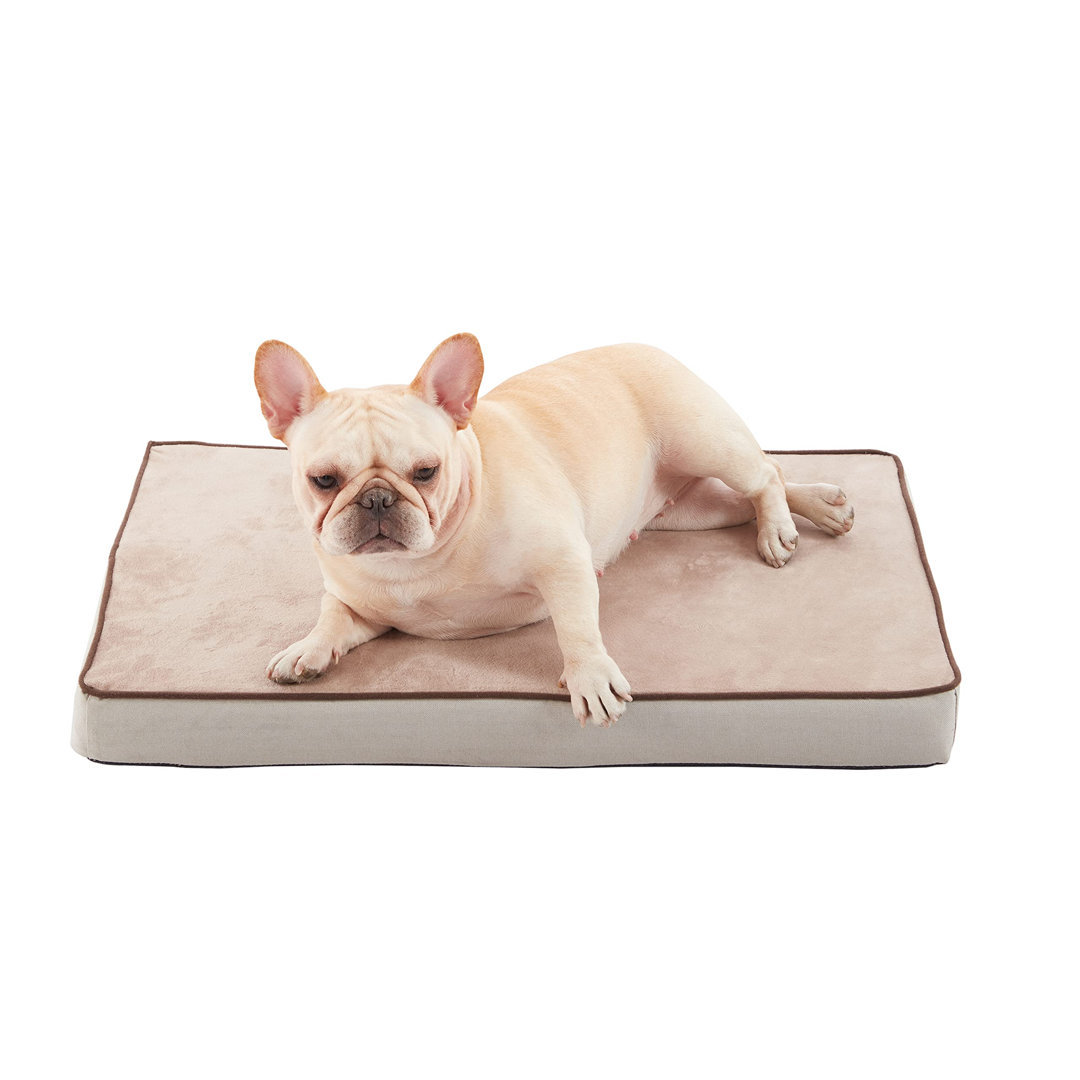 Orthopedic Memory Foam Dog Bed, Cooling Dog Beds Waterproof Pet Beds For Crate With Removable Washable Cover